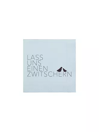 RAEDER | Cocktail Servietten 25x25cm LASS UNS EINEN Hellbalu | 